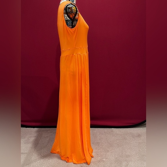 ChicMe One-Shoulder High Slit Maxi Dress - Orange (NWOT) - Picture 5 of 9